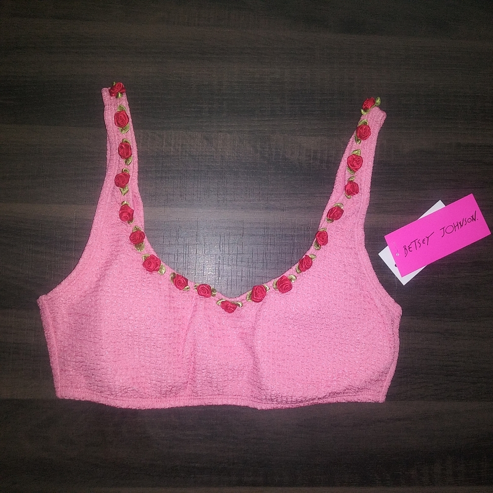 Betsey Johnson womens small sports bra. NWT!